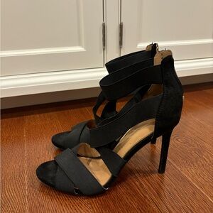Jessica Simpson black strappy heels